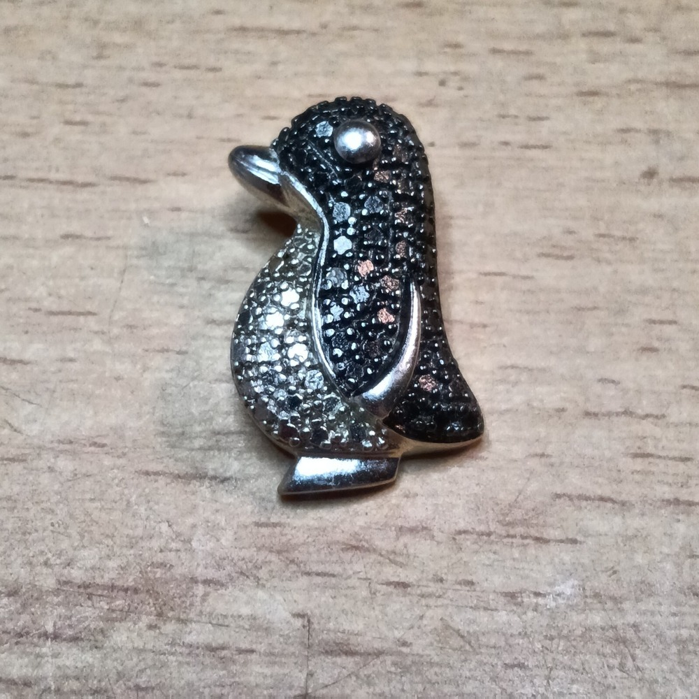 Penquin Diamond 925 Silver Pendant